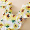 Baby Toddler Princess Ruffles Tulle Printed Girls Sleeveless Backless Sunflower Dress Baby Girl (Yellow, 18-24 Months) view 4