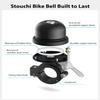 Bicycle Bell for Apple AirTag, Stouchi AirTag Bike Mount GPS Tracker Waterproof Classic Brass Holder Hides Air Tag Under Bike Bell Anti-Theft Fits 0.87 to 1 Inch Bicycle Handlebars 2 Packs view 2