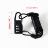 Motorcycle Helmet Lock, 3 Digit Combination Anti-Theft Mini Portable Bicycle Lock, Hardened Steel Bike Cable Lock for Helmets, Bicycles, Luggage, Backpacks, Electric Scooter, Strollers etc. view 2