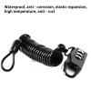 Motorcycle Helmet Lock, 3 Digit Combination Anti-Theft Mini Portable Bicycle Lock, Hardened Steel Bike Cable Lock for Helmets, Bicycles, Luggage, Backpacks, Electric Scooter, Strollers etc. view 3