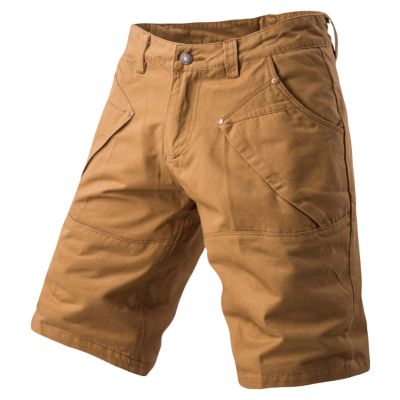 Mens Relaxed Fit Outdoor Shorts Lightweight Casual Hiking Cargo Short Pants Retro Straight Leg Solid Summer Short (Khaki,38)