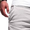 Maiyifu-GJ Men's Elastic Waist Cargo Shorts Casual Relaxed Fit Multi Pockets Short Lightweight Outdoor Military Short Pants (White,Medium) view 4