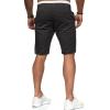 Men's Slim Fit Classic Chino Short Comfort Stretch Solid Dress Shorts Lightweight Straight Leg Flat Front Shorts (Black,Small) view 2
