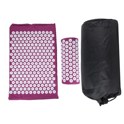 GLOGLOW Gymnasium Exercise Mats, Acupressure Mat Pillow Set Massage Yoga Pad Mat with Carry Bag()
