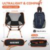 MARCHWAY Ultralight Folding Camping Chair, Heavy Duty Portable Compact for Outdoor Camp, Travel, Beach, Picnic, Festival, Hiking, Lightweight Backpacking (Orange) view 3