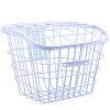 Bicycle Basket Front Bike Basket Front Rack with Lid Bike Storage Holder Accessories for Women and Men White 1PC view 1