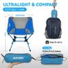 MARCHWAY Ultralight Folding Camping Chair, Heavy Duty Portable Compact for Outdoor Camp, Travel, Beach, Picnic, Festival, Hiking, Lightweight Backpacking (Bright Blue) view 3