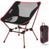 MARCHWAY Ultralight Folding Camping Chair, Heavy Duty Portable Compact for Outdoor Camp, Travel, Beach, Picnic, Festival, Hiking, Lightweight Backpacking (Red) view 1