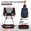 MARCHWAY Ultralight Folding Camping Chair, Heavy Duty Portable Compact for Outdoor Camp, Travel, Beach, Picnic, Festival, Hiking, Lightweight Backpacking (Red) view 3