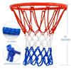 Mr Warm Basketball Net Outdoor,Upgraded Thickening Heavy Duty Basketball Net Replacement(6.88 Ounce), All Weather Anti Whip Basketball Hoop Net -12 Loops (Red White Blue) view 3