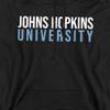 Johns Hopkins University Official Stacked Unisex Adult Pull-Over Hoodie,Black, Large view 2