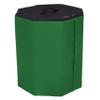 Z Athletic Octagon Mat for Gymnastics, Tumbling, and Cheerleading, Green and Black view 2