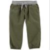 OshKosh B'Gosh Boys' Stretch Canvas Pull-on Jogger, Military Green, 18M view 1
