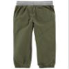 OshKosh B'Gosh Boys' Stretch Canvas Pull-on Jogger, Military Green, 18M view 2