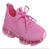 Forever Link Womens Air Cushion Fashion Sneakers Breathable Knit Comfortable Lightweight Walking Shoes, Pink, 7.5 view 1