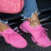 Forever Link Womens Air Cushion Fashion Sneakers Breathable Knit Comfortable Lightweight Walking Shoes, Pink, 7.5 view 2