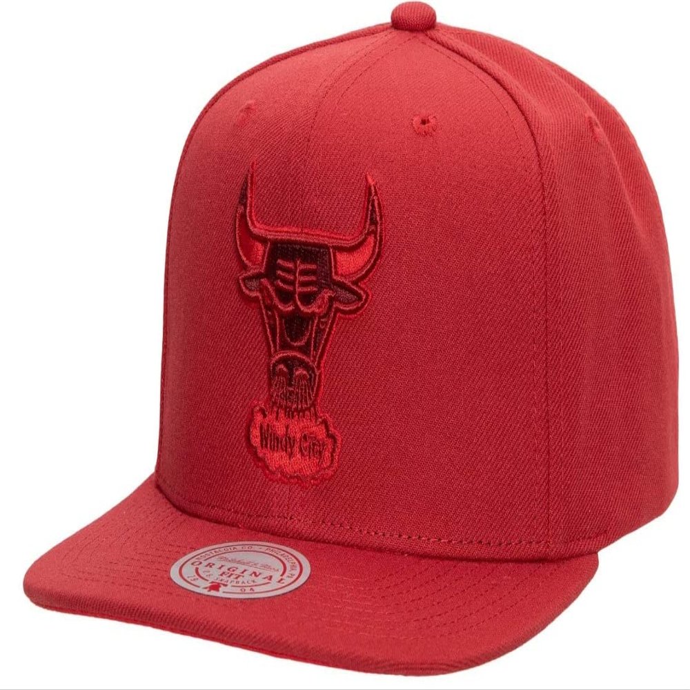 Mitchell & Ness Monochromatic Snapback Hat Cap HWC 1991 Finals Chicago Bulls Red