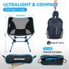 MARCHWAY Ultralight Folding Camping Chair, Heavy Duty Portable Compact for Outdoor Camp, Travel, Beach, Picnic, Festival, Hiking, Lightweight Backpacking (Sky Blue) view 2
