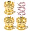 Luxshiny Kerosene Lamp Dimmer 3 Pack Flame Adjuster with Three Wicks 1.77 in Oil Lamp Parts for Vintage Kerosene Oil Outdoor Lanterns Camping Lights view 1