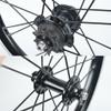 catazer 14 Inch Aluminum Alloy Wheelset with Bearing Hub 9T Axle 74mm 84mm for Kids Bike/BMX/Electric/Fold Bike Replacement (Black) view 3