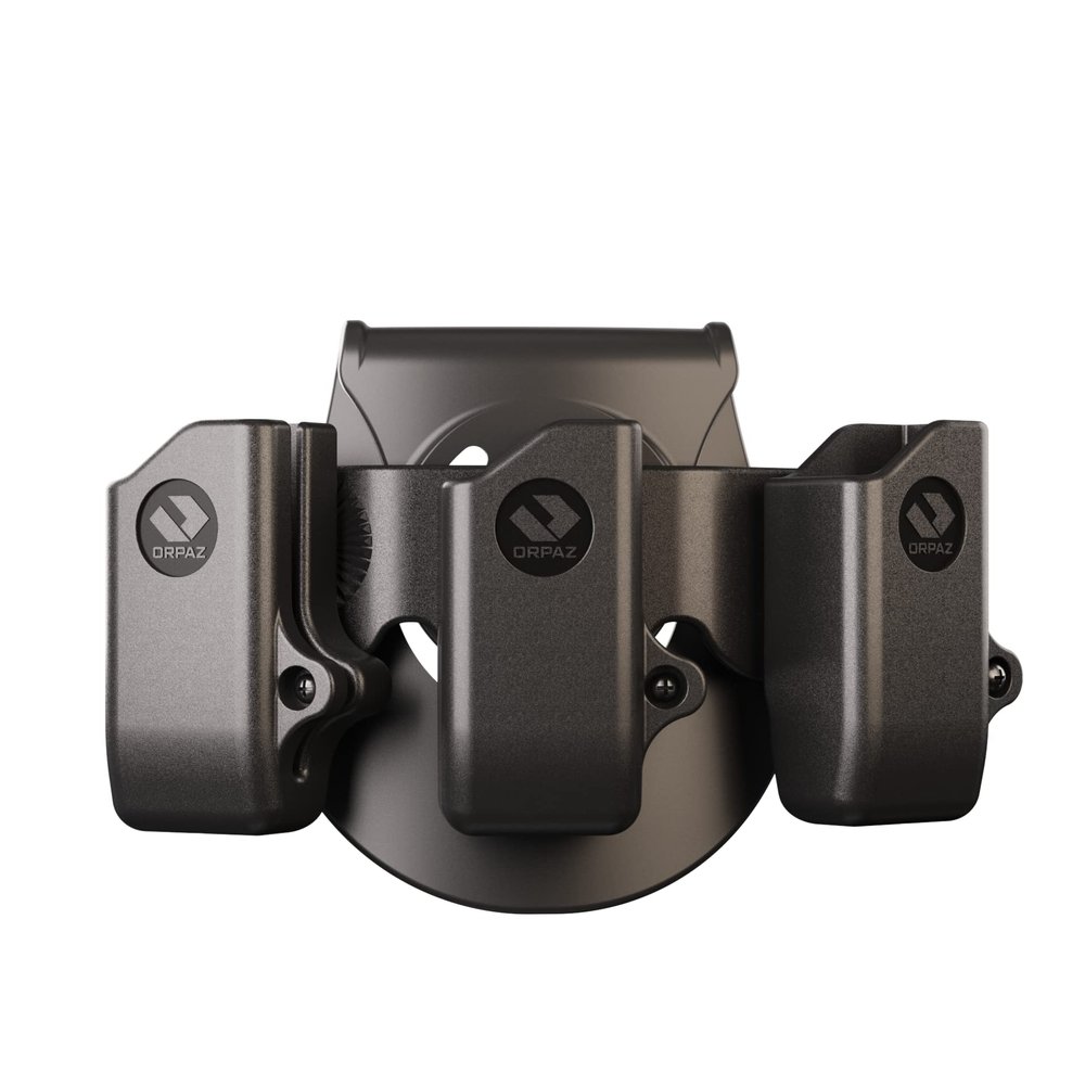 Orpaz HK VP9 Pistol Mag Pouch Compatible with Heckler & Koch VP9 Magazine Holster for 0.40, 9mm Magazine Holder (Triple Mag, Paddle)