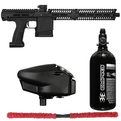 Action Village Planet Eclipse EMEK EMF100 (PAL Enabled) Mag Fed Core Paintball Gun Package Kit (Black)
