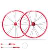 Lightweight 20 Inch 406mm 451mm Aluminum Alloy Wheelset with Bearing Hub for BMX/Electric/Fold Bike Replacement (Red Rim Brake,406mm) view 1