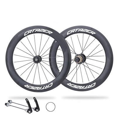 catazer 16 Inch 349mm Aluminum Alloy Folding Bike Wheelset 40mm Hight 16 * 1-3/8 aero (Rim Brake)