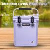 CAMP-ZERO 16L Tall Cooler/Ice Chest with 2 Molded-in Cup Holders & Folding Aluminum Handle | Thick Walled, Freezer Grade Cooler with Secure Locking System & Removable Divider (Lavender) view 4