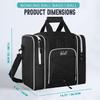 WOLT Bowling Ball Bag for Single Ball -Bowling Bag with Padded Holder, 2 Pockets Fit Shoes Up to Mens Size 14 and Accessories(black) view 2