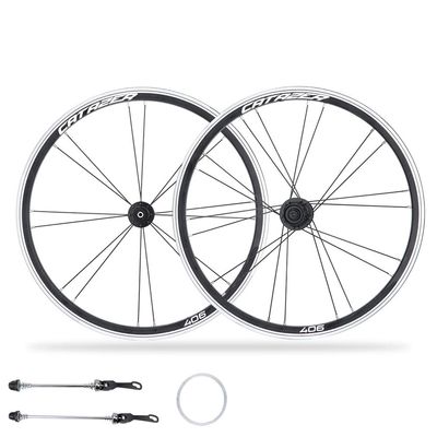 Lightweight 20 Inch 406mm 451mm Aluminum Alloy Wheelset with Bearing Hub for BMX/Electric/Fold Bike Replacement (Black Rim Brake,451mm)