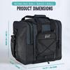 WOLT Bowling Ball Bag for Single Ball -Bowling Bag with Padded Holder, 2 Pockets Fit Shoes Up to Mens Size 14 and Accessories(GREY) view 2