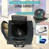 WOLT Bowling Ball Bag for Single Ball -Bowling Bag with Padded Holder, 2 Pockets Fit Shoes Up to Mens Size 14 and Accessories(GREY) view 4