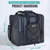 WOLT Bowling Ball Bag for Single Ball -Bowling Bag with Padded Holder, 2 Pockets Fit Shoes Up to Mens Size 14 and Accessories(BLUE) view 2