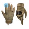 Liovoras Tactical Gloves for Men, Shooting Motorcycle Gloves Hard Shell Knuckle Protection Leather Palm for Riding Airsoft Paintball Climbing Training - Tan, Size XXL view 1