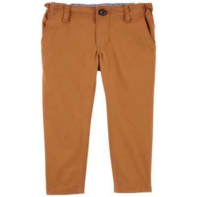 Osh Kosh Baby Boys' Slim Stretch Chino Pants, Mocha Chip, 24 Months