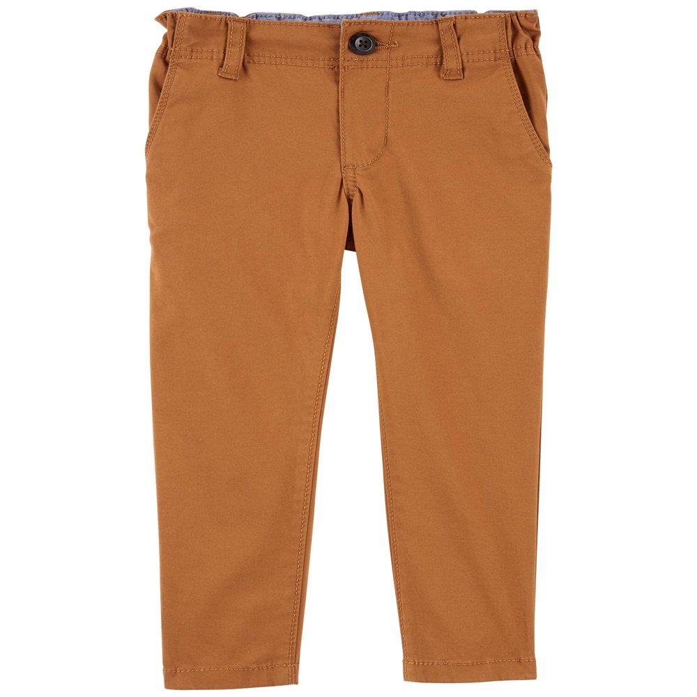 Osh Kosh Baby Boys' Slim Stretch Chino Pants, Mocha Chip, 24 Months