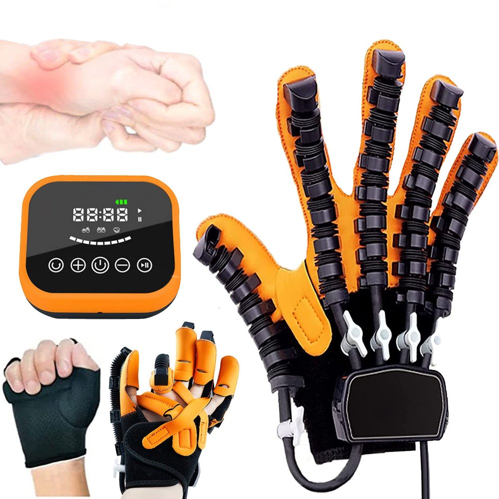 JIONET Arthritis Stroke Hemiplegia Patient Finger and Hand Function Rehabilitation Trainer Robot Rehab Gloves Left Recovery Exercise Equipment Device orthosis (Color : Left Hand, Size : Medium)