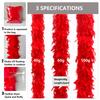 THARAHT Red Chandelle Turkey Feather Boa 2 Yards 40g for DIY Craft Home Dancing Wedding Party Halloween Costume Decoration Feather Boa view 2