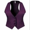 Design by Olivia Women's Dressy Casual Versatile Racerback Vest Tuxedo Suit Waistcoat Plum 1XL view 1