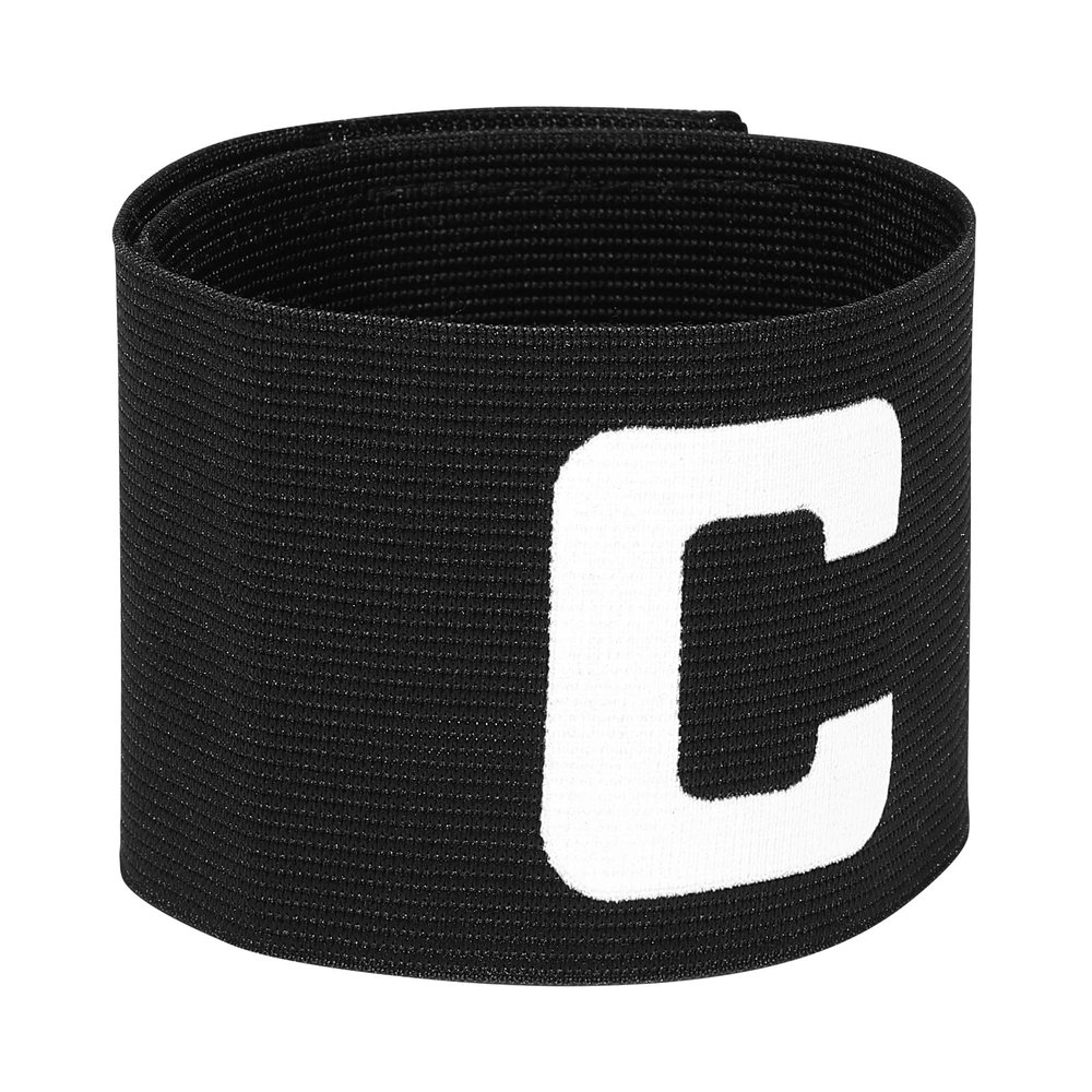 BESPORTBLE Adjustable Soccer Captain Armband for Youth Kids - Elastic Nylon Football Arm Band with Anti-Drop Design, Black Team Sports Accessory for Soccer, Rugby, Basketball