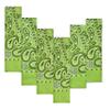 6-Pack Light Green 100% Cotton Bandanas Gift Set  22x22 Inch Paisley Head Wraps, Face & Neck Scarves, Multi-Purpose Accessories for Men & Women, Holiday & Everyday Gifting view 1