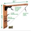 Custom Brew Gear Personalized Wall Mount Ring and Hook Game, Solid Cherry, Personalized Folding Game view 2