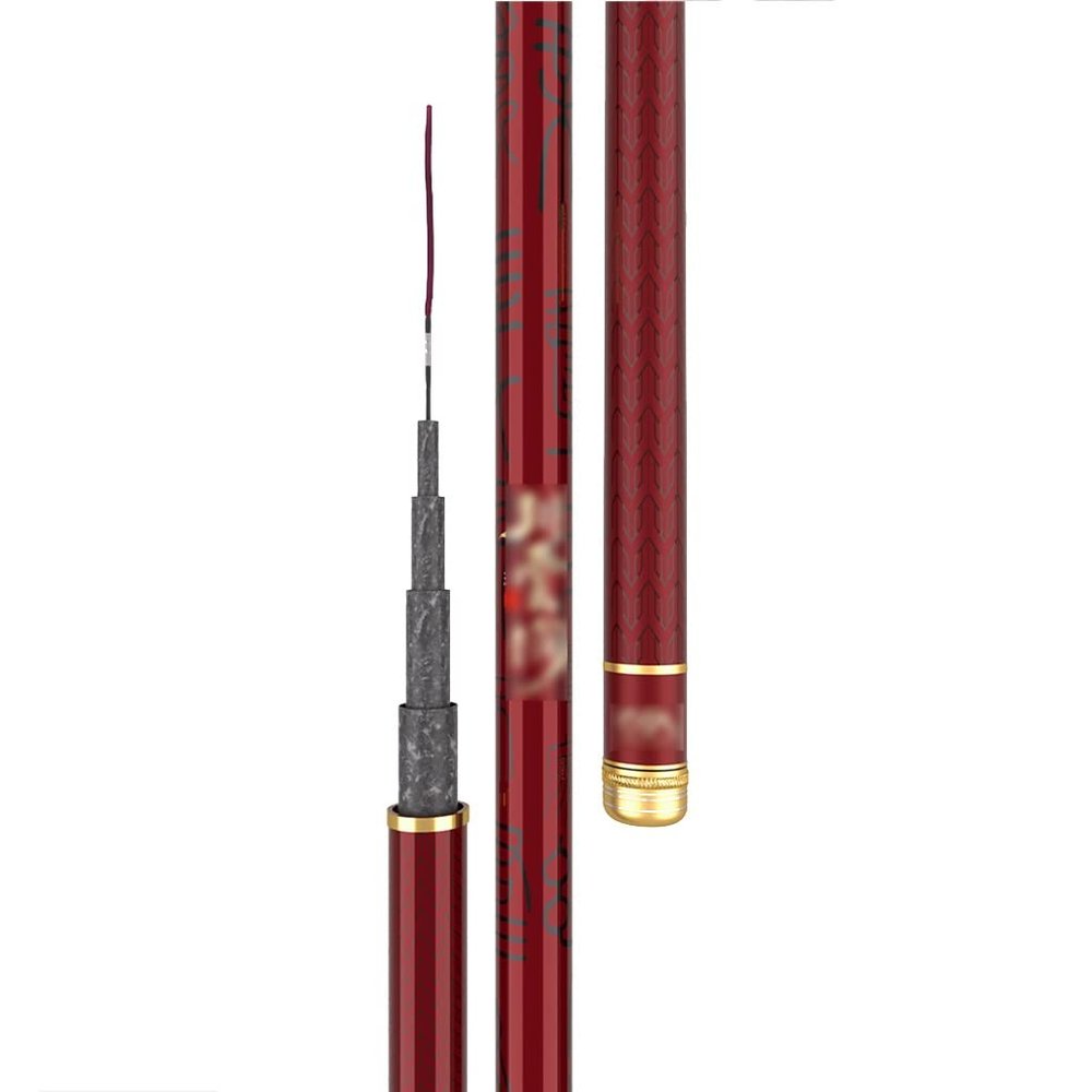 Carbon Fiber Fishing Rod, Collapsible Fishing Pole Youth, Telescopic Fishing Pole Rod, Portable Carp Fishing Rod, Offshore Trout Fishing Rod with Rod Bag (Size : 5.4m)