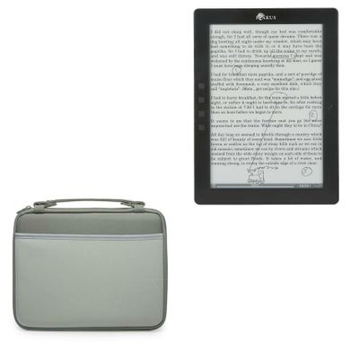 BoxWave Case Compatible with Icarus eXceL - Hard Shell Briefcase, Slim Messenger Bag Briefcase Cover Side Pockets - Pewter
