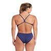 ARENA Women's Solid Team MaxLife Swimsuit Challenge Back One Piece Ladies Bathing Suit Competition Training Athletic Swimwear, Navy/White, US Size 22 view 2