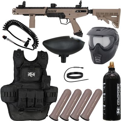 Action Village Tippmann Stormer Tactical Heavy Gunner Paintball Gun Package Kit (Dark Earth)