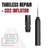 KOM Cycling Tubeless Tire Repair Kit for Bikes 8 Colors! Fixes Mountain Bike and Road Bicycle Tire Punctures (Black (PRO with CO2 Inflator)) view 2