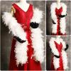 THARAHT White Chandelle Turkey Feather Boa 2 Yards 40g for DIY Craft Home Dancing Wedding Party Halloween Costume Decoration Feather Boa view 4