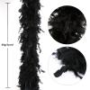 THARAHT Black Chandelle Turkey Feather Boa 2 Yards 40g for DIY Craft Home Dancing Wedding Party Halloween Costume Decoration Feather Boa view 3